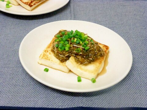 豆腐ステーキ あさりとえのきの海苔ソース